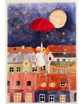 Tall Hat Tales Plakat Ole Lukøje A3