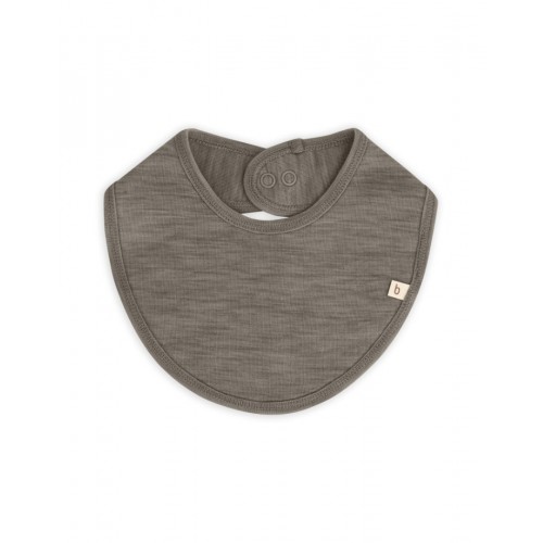 Trekantet Savlesmæk Med Trykknaplukning Til Baby 100 økologisk Merino Uld One Size Light Brown Melange