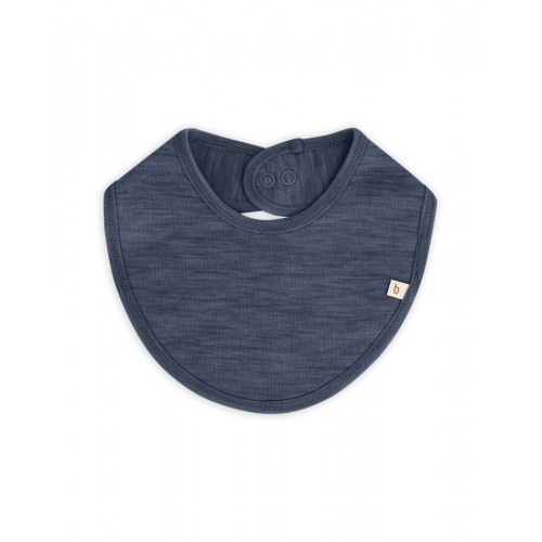 Trekantet Savlesmæk Med Trykknaplukning Til Baby 100 økologisk Merino Uld One Size Navy Melange