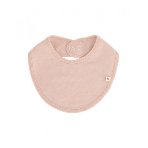 Trekantet Savlesmæk Med Trykknaplukning Til Baby 100 økologisk Merino Uld One Size Rose Melange