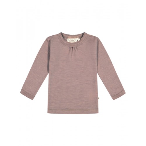 Trøje 1x1 Rib Med Rynker Ved Halsen 100 Merino Uld Oeko-texâ 80 Lavender