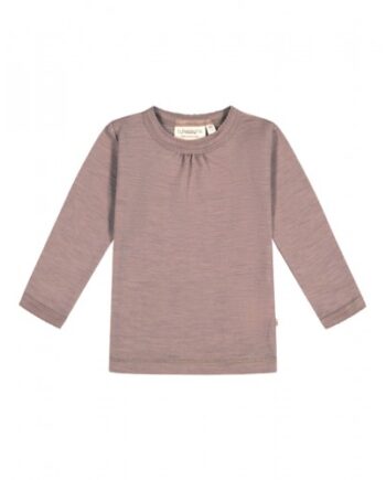 Trøje   1x1 Rib Med Rynker Ved Halsen   100  Merino Uld  Oeko-texâ  80 Lavender