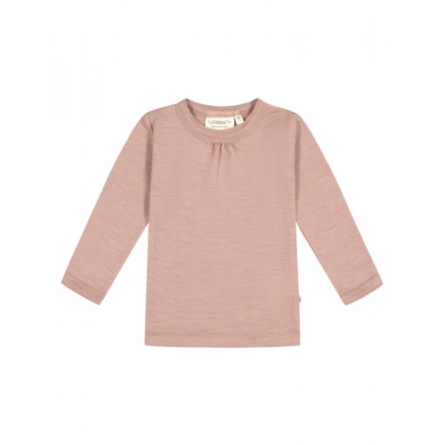 Trøje 1x1 Rib Med Rynker Ved Halsen 100 Merino Uld Oeko-texâ 80 Soft Rose