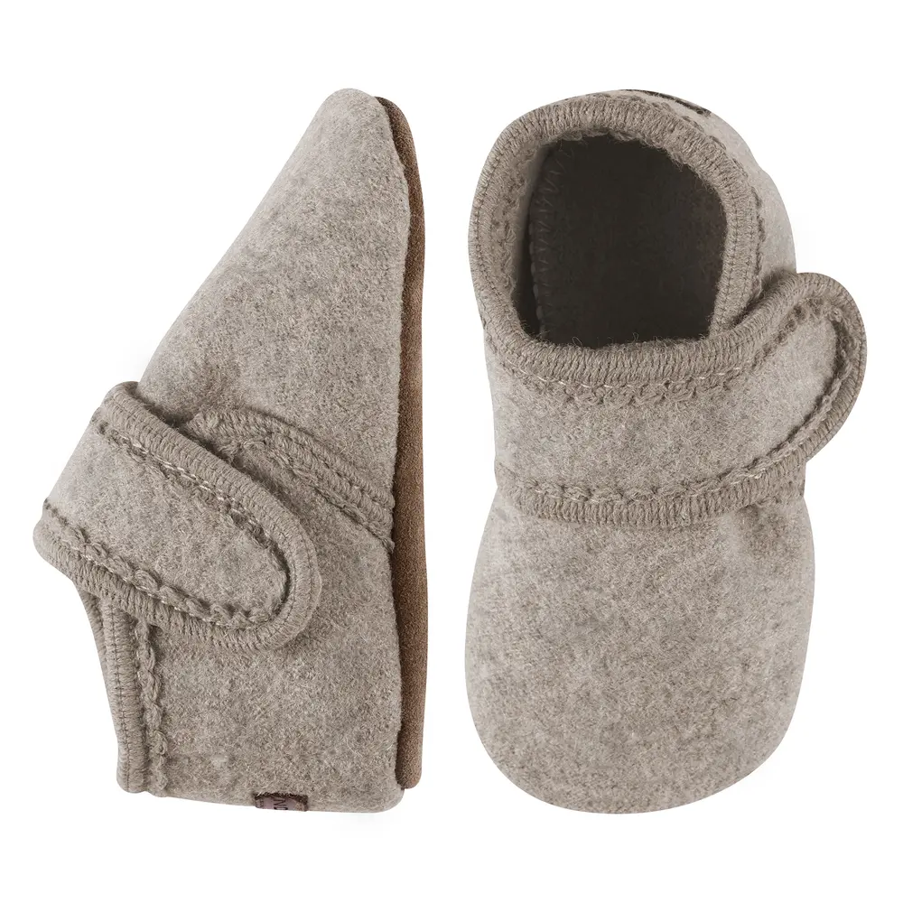 Uld Hjemmesko Beige Melange 26 27