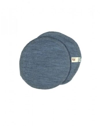 Ammeindlæg   100  økologisk Merino Uld    Sæt  Oeko-texâ  Blue Melange Small  Ca  12 Cm   Diameter
