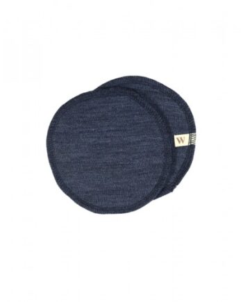 Ammeindlæg   100  økologisk Merino Uld    Sæt  Oeko-texâ  Navy-blue Small  Ca  12 Cm   Diameter