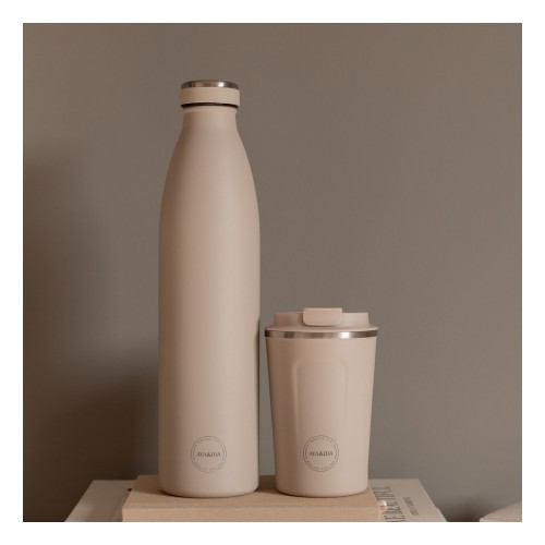 Aya Ida  Drinking Bottle  Drikkeflaske Med Låg  1000 Ml  Cream Beige