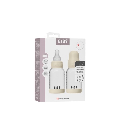 Bibs Glas Babyflaske 120 Ml -pak Silikone