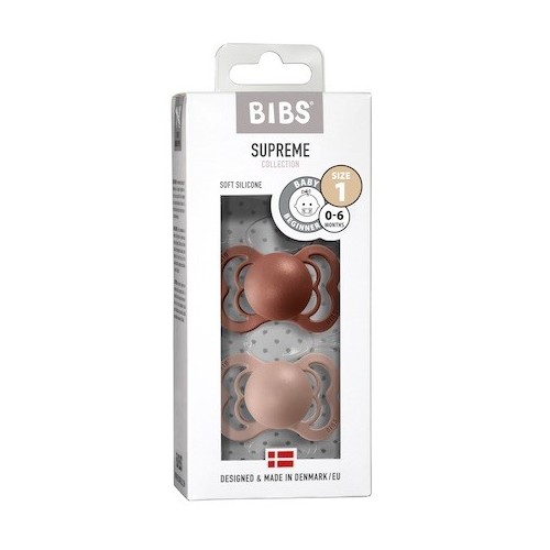 Bibs Supreme  -pak  Str      -  Mdr  Symmetrisk Silikone