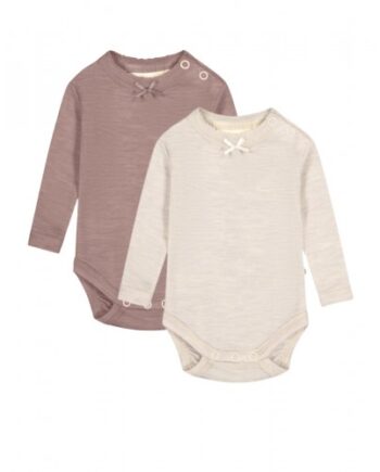Body Med Knapper   100  Merino Uld  Oeko-texâ   -pak 56 Nature Lavender Melange