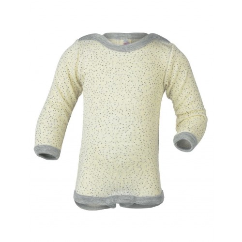 Body Med Lange ærmer   Merino Uld Og Silke 50 56 Nature Dots