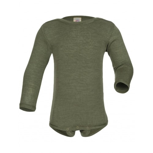 Body Med Lange ærmer   Merino Uld Og Silke 50 56 Olive