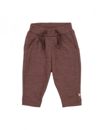 Bukser Med Snor   Taljen   100  Merino Uld Til Baby Plum Melange 62