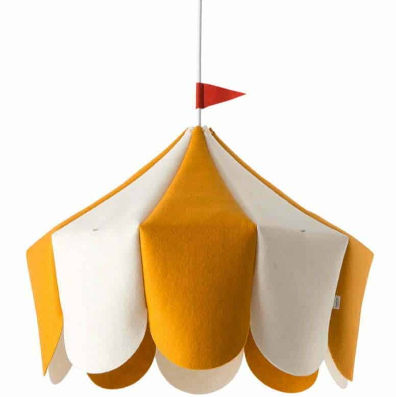 Buokids Cirkus Loftlampe Mustard Hvid