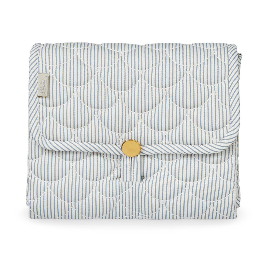 Cam Cam Copenhagen Quiltet Pusleunderlag Classic Stripes Blue  Praline