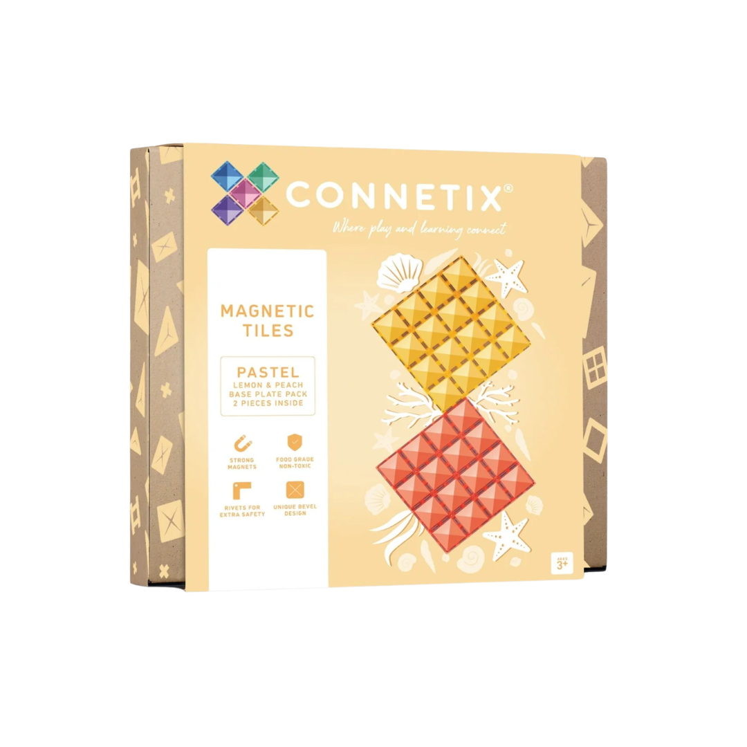 Connetix Base Plate   Stk Lemon Peach