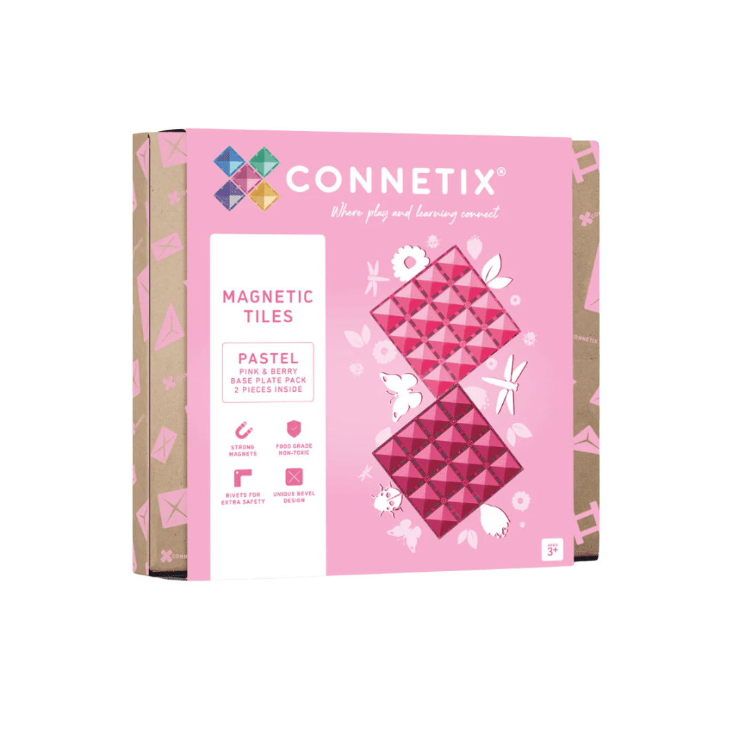 Connetix Base Plate   Stk Pink Berry