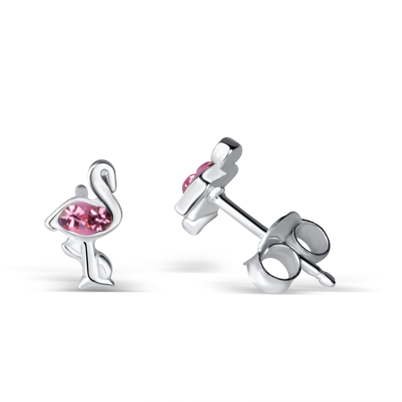 Flamingo ørestikker Sølv