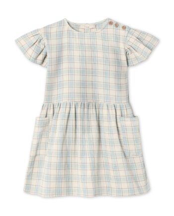 Fliink Cha Cha Dress Sandshell Check 80 Cm