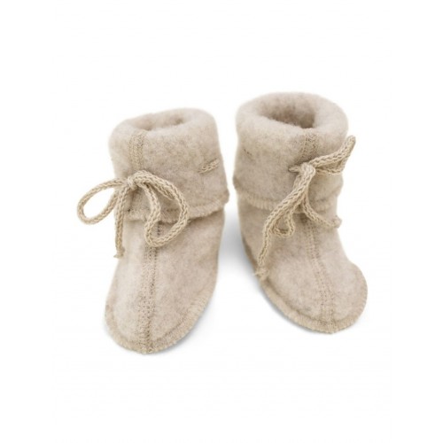 Futter Med Bindebånd   100  Merino Uld Til Baby     :   Cm  Sand Melange
