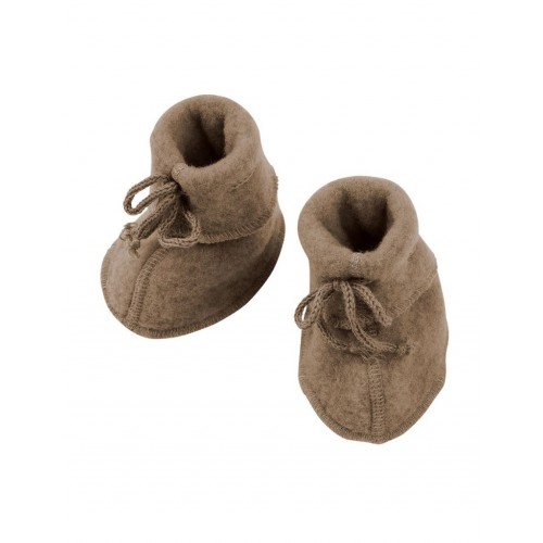 Futter Med Bindebånd   100  Merino Uld Til Baby     :   Cm  Walnut Melange