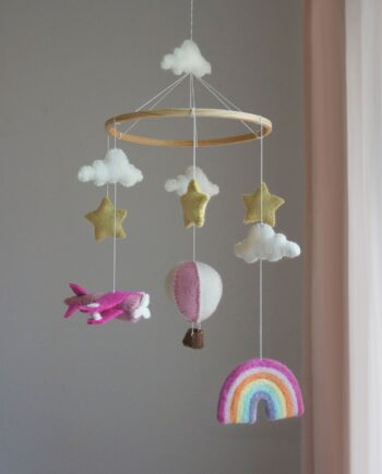 Gamcha Uro Med Flyvemaskine  Regnbue Og Luftballon Pink