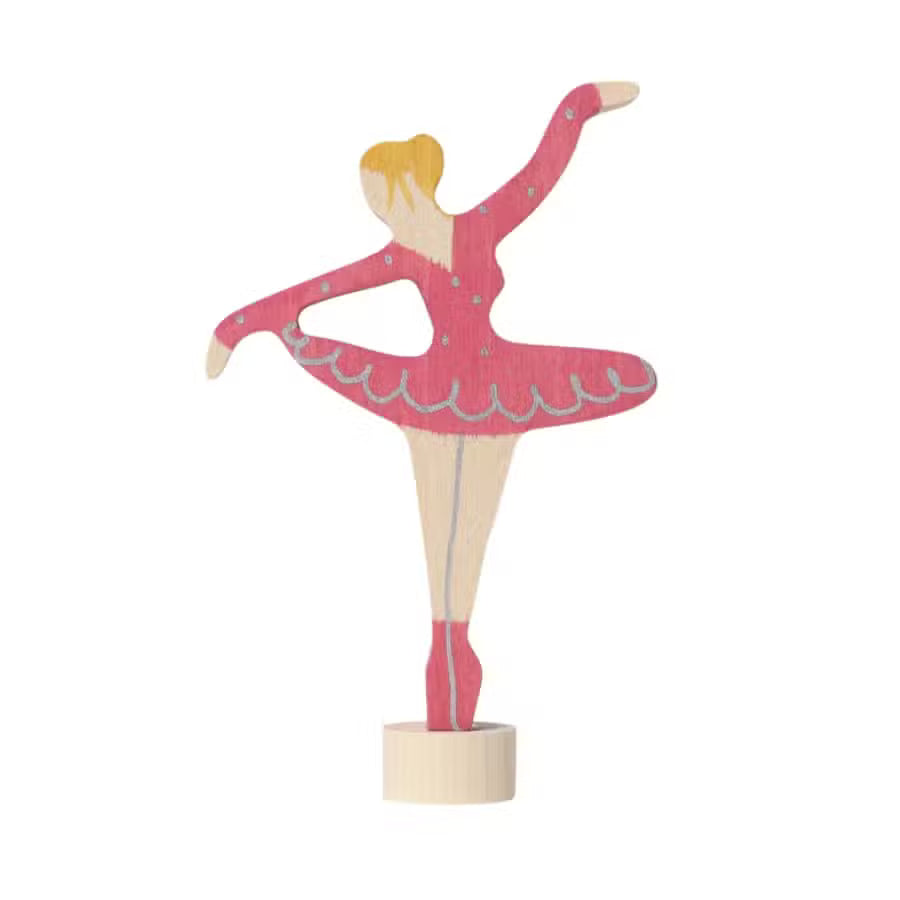 Grimms Træfigur Ballerina Pink