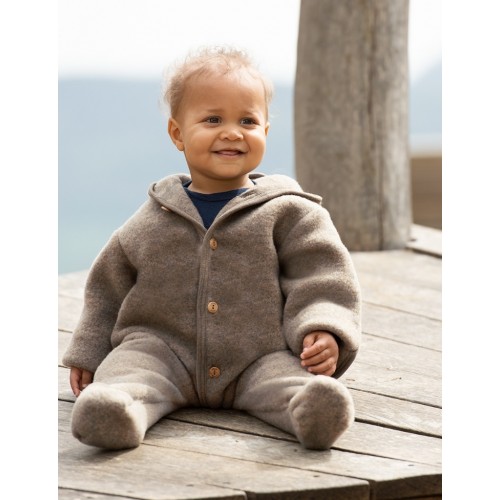 Heldragt   100  Merino Uld Til Baby 50 56 Walnut Melange