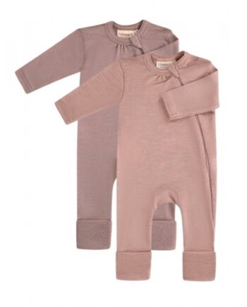 Heldragt Med Lynlås   100  Merino Uld  Oeko-texâ   -pak 62 Lavender
