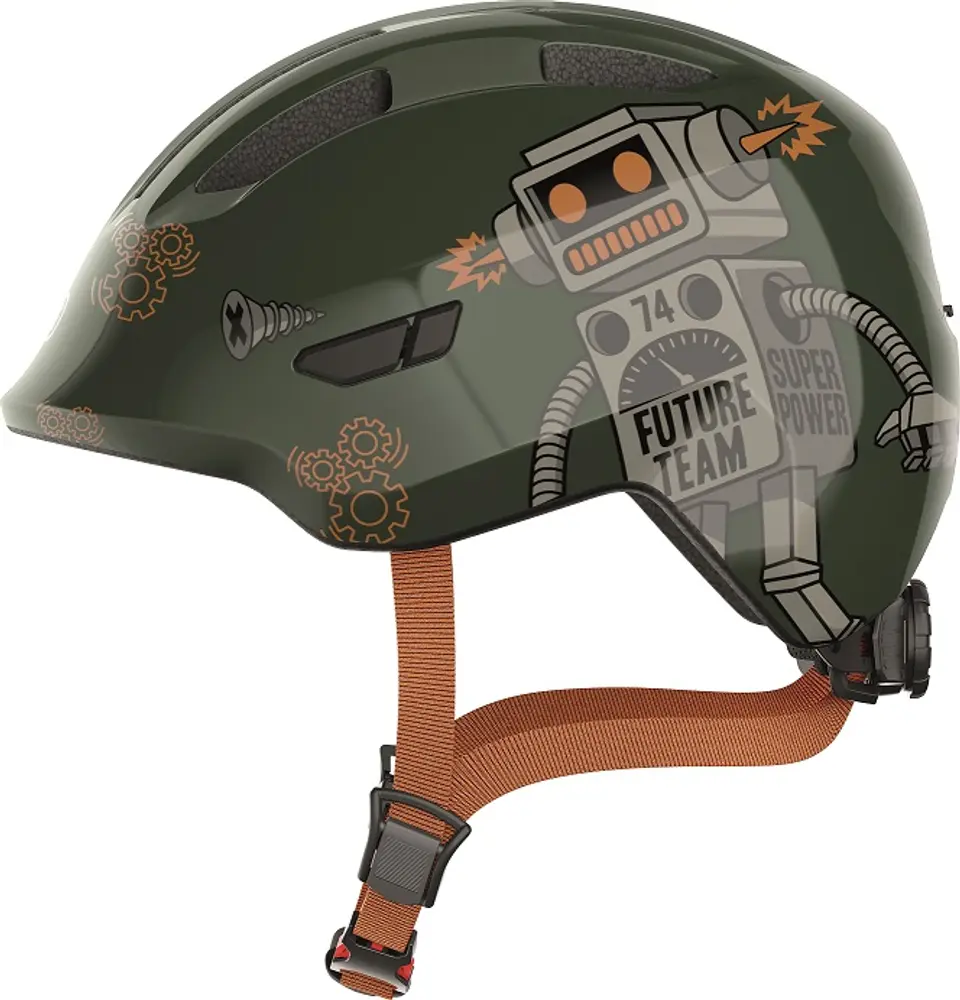Hjelm Smiley Green Robo
