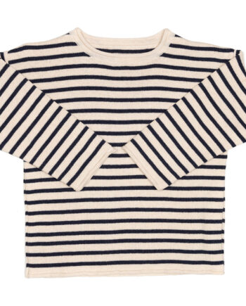 Huttelihut Stribet Strik  -neck Navy  -  år