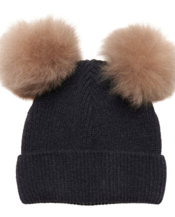 Huttelihut Uld Hue Med Alpaca Pompoms Navy  -  år