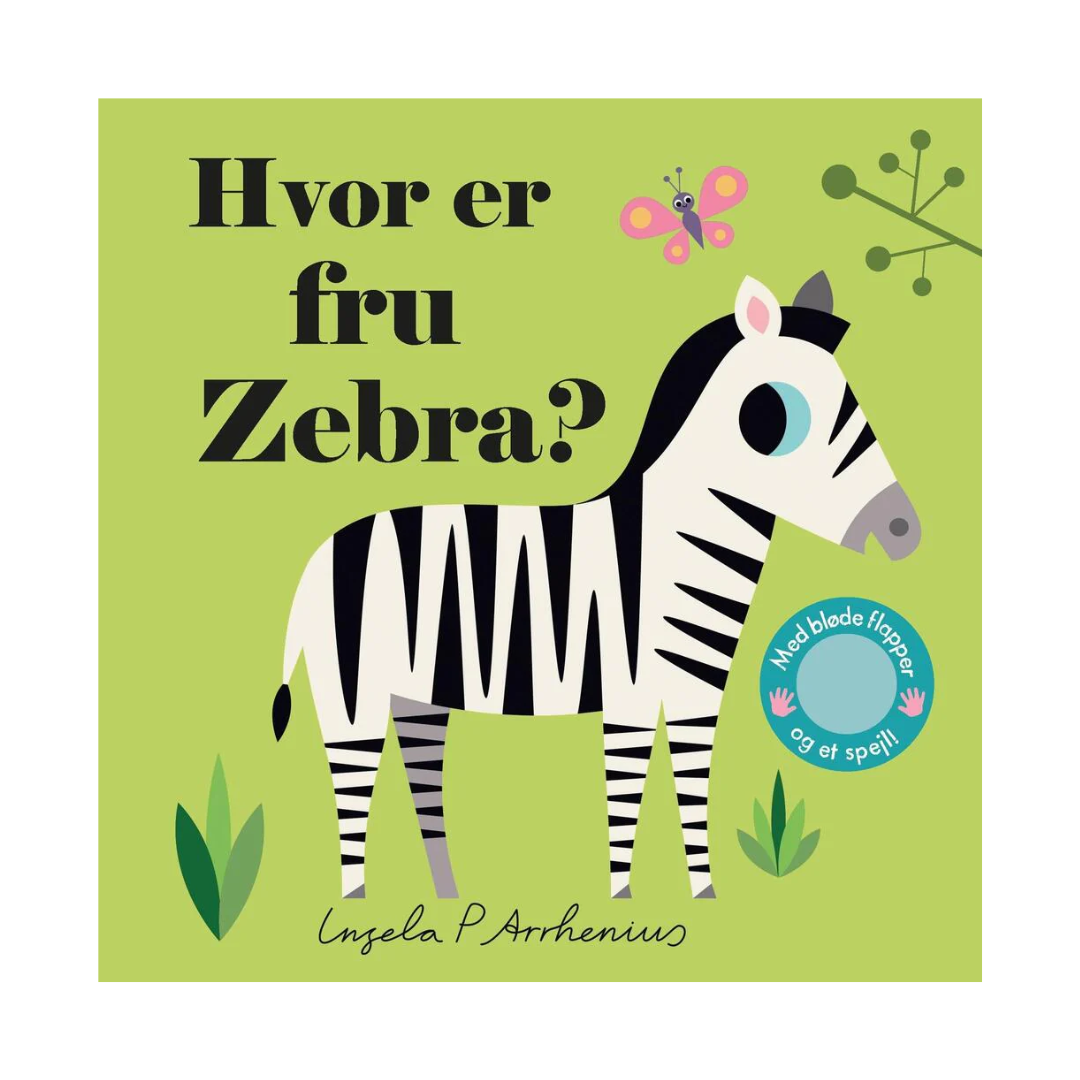 Hvor Er Fru Zebra  Med Flapper   Filt