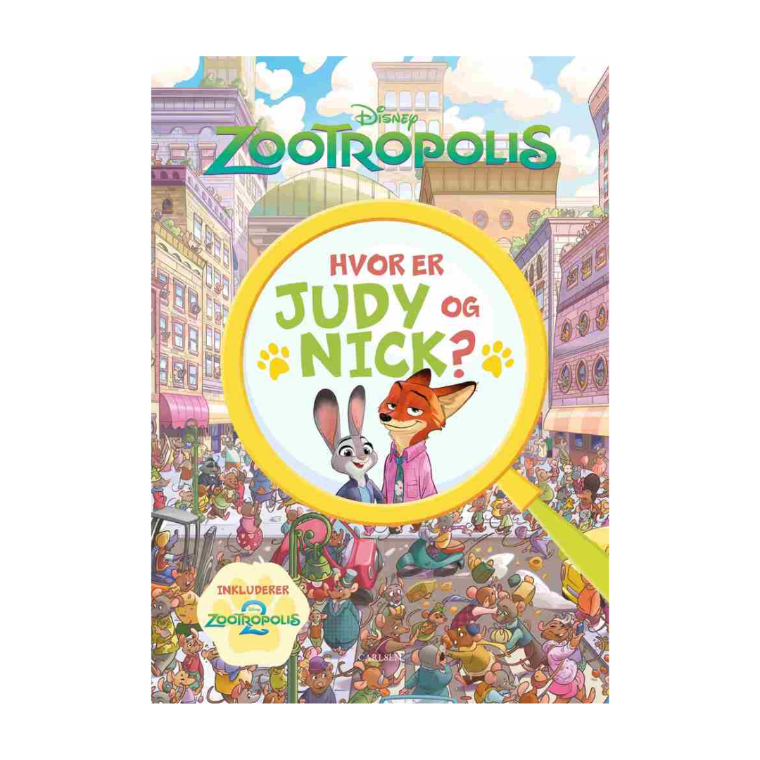 Hvor Er Judy Og Nick   En Zootropolis Søg Og Find-bog