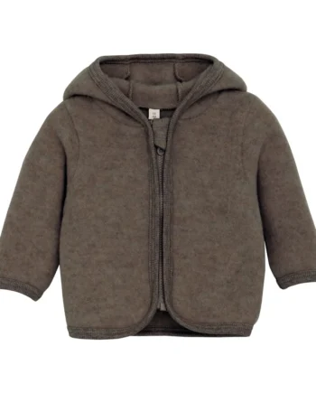 Jakke ører Uld Fleece Brown Melange 80