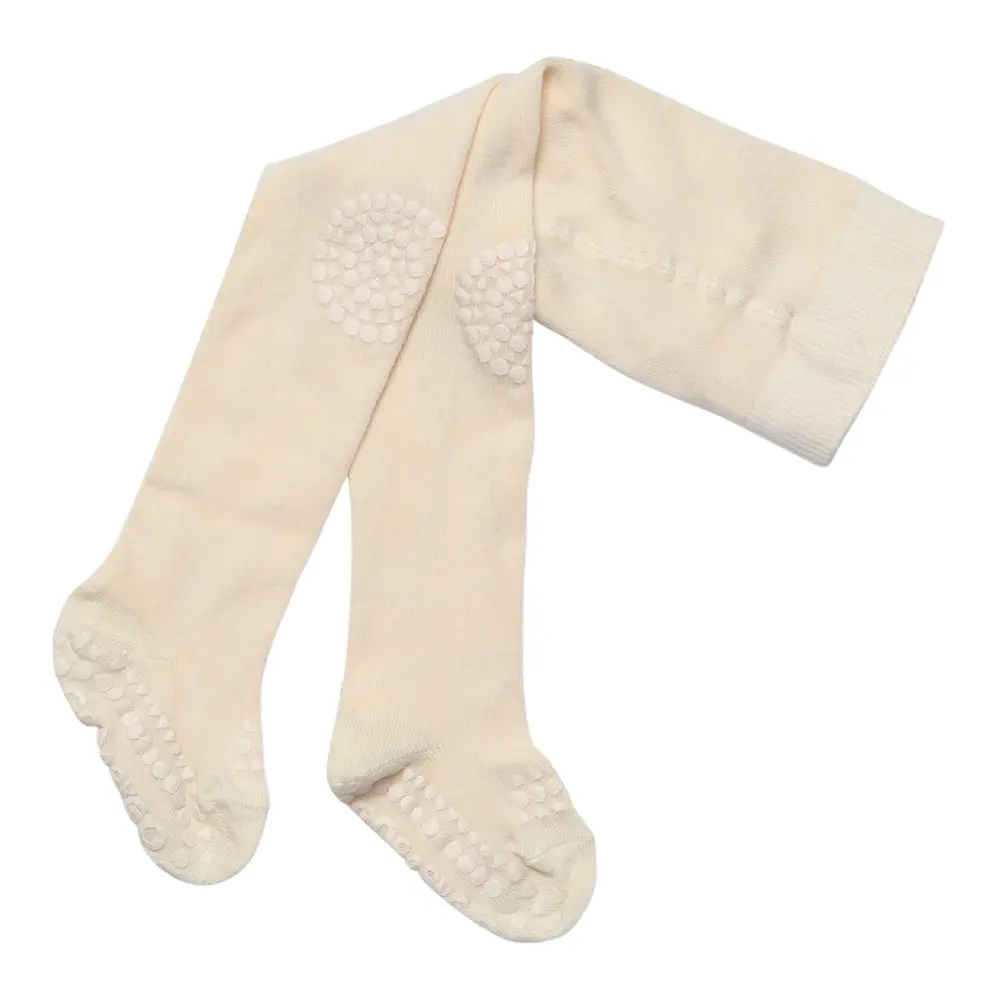 Kravle Strømpebukser Bambus Off White 12-18m