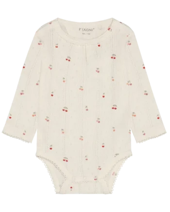 Langærmet Body Pointelle Eggnog 50