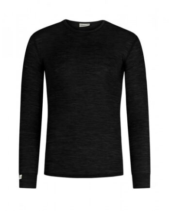 Langærmet  -shirt Til Herre   100  Merino Uld Black