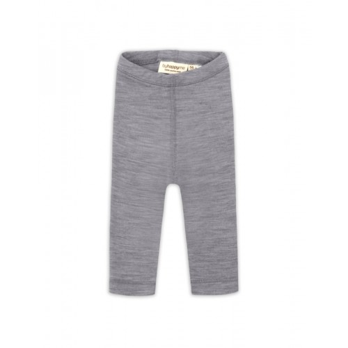 Leggings 100 Merino Uld Til Baby Og Børn Grey Melange 86