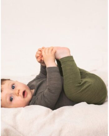 Leggings   100  Merino Uld Til Baby Og Børn Moss Melange 56