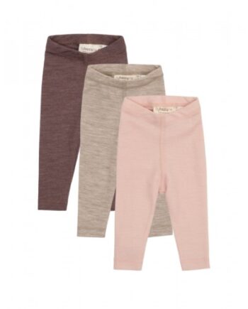 Leggings   100  Merino Uld Til Baby Og Børn   -pak 92 Forest Berry