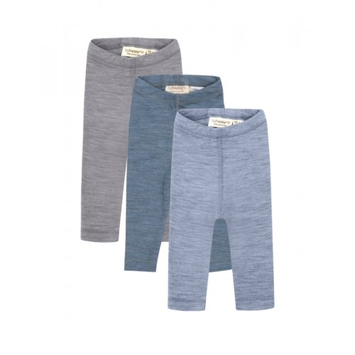 Leggings 100 Merino Uld Til Baby Og Børn -pak 56 Light Blue Melange