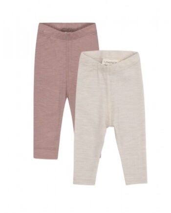Leggings   100  Merino Uld Til Baby Og Børn   -pak 56 Nature Lavender Melange