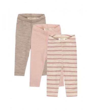 Leggings   100  Merino Uld Til Baby Og Børn   -pak 56 Nature Soft Rose Melange
