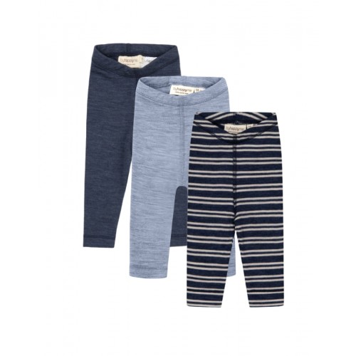 Leggings 100 Merino Uld Til Baby Og Børn -pak 56 Navy Nature Melange