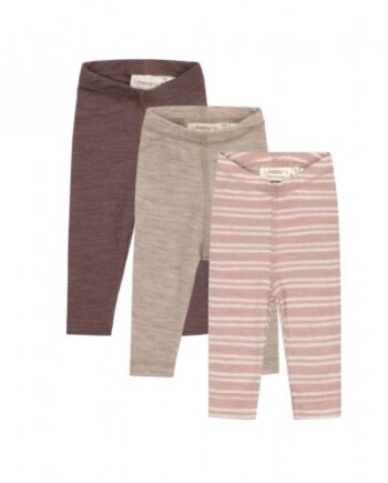 Leggings   100  Merino Uld Til Baby Og Børn   -pak 56 Soft Rose Nature Melange