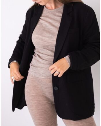 Leggings Til Dame   100  Merino Uld Beige Melange