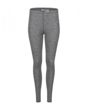 Leggings Til Dame   100  Merino Uld Grey Melange