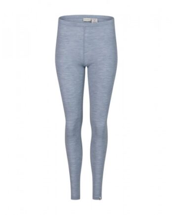 Leggings Til Dame   100  Merino Uld   Light Blue Melange