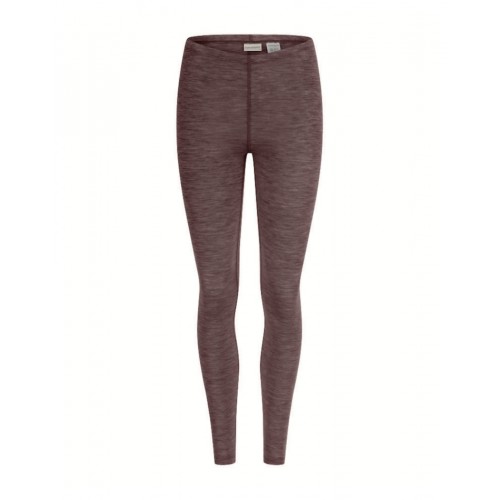 Leggings Til Dame 100 Merino Uld Plum Melange
